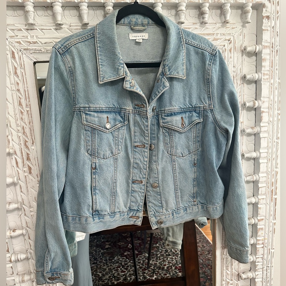 Topshop Cropped Denim Jacket US 12